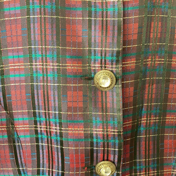 Talbots Depeche Vintage Plaid Blazer Size 10 - Picture 3 of 12